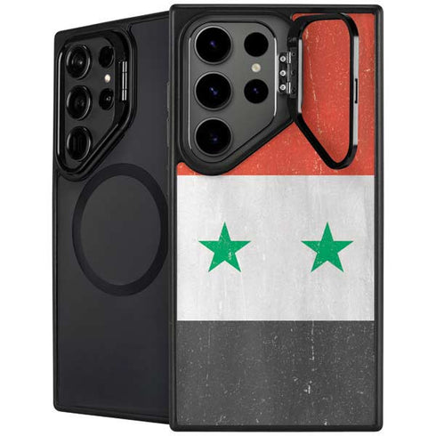 Syria Flag Distressed Galaxy S25 Ultra Kickstand Case