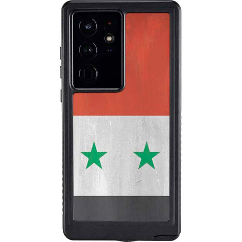 Syria Flag Distressed Galaxy S24 Ultra Waterproof Case
