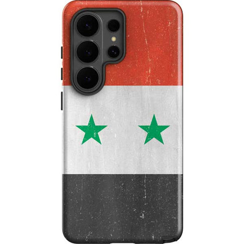 Syria Flag Distressed Galaxy S26 Ultra Impact Case