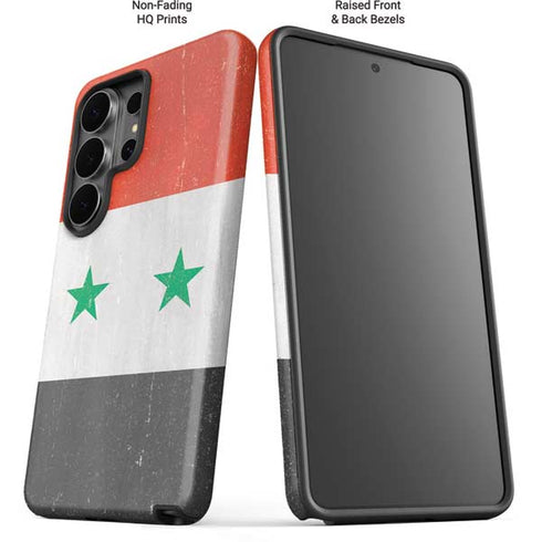 Syria Flag Distressed Galaxy S26 Ultra Impact Case