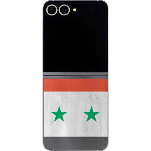 Syria Flag Distressed Galaxy Z Flip6 Skin