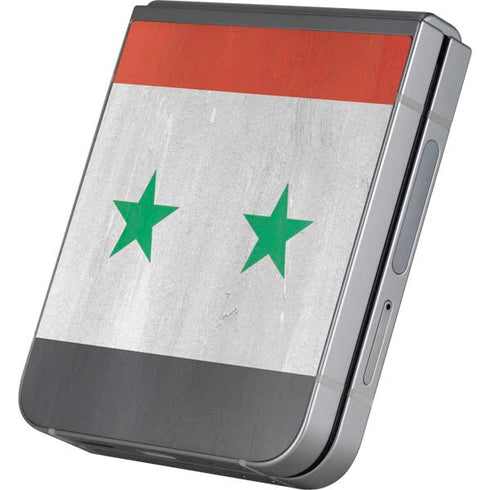 Syria Flag Distressed Galaxy Z Flip6 Skin