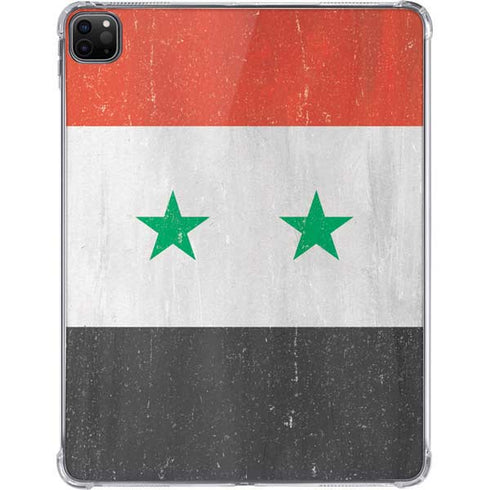 Syria Flag Distressed iPad Pro 11in (2024) Clear Case