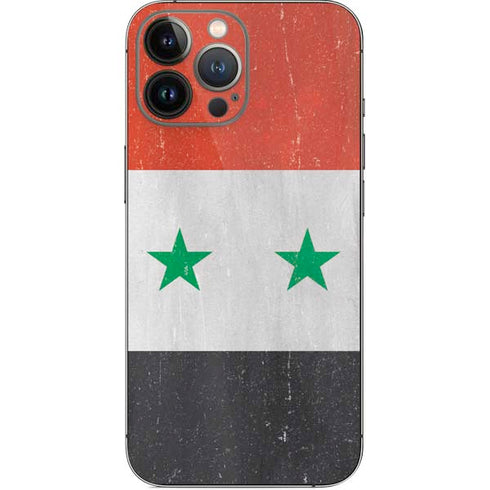 Syria Flag Distressed iPhone 15 Pro Max Skin