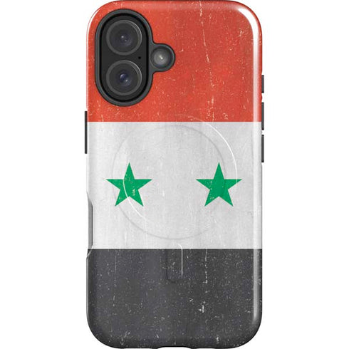 Syria Flag Distressed iPhone 16 Magsafe Impact Case
