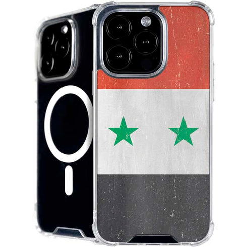 Syria Flag Distressed iPhone 16 Pro MagSafe Case