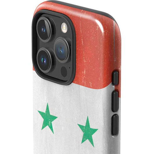 Syria Flag Distressed iPhone 16 Pro Max Impact Case