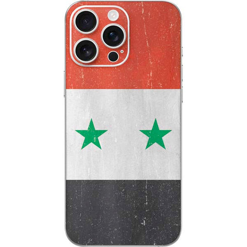 Syria Flag Distressed iPhone 16 Pro Max Skin