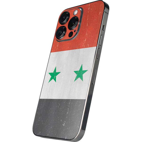 Syria Flag Distressed iPhone 16 Pro Skin