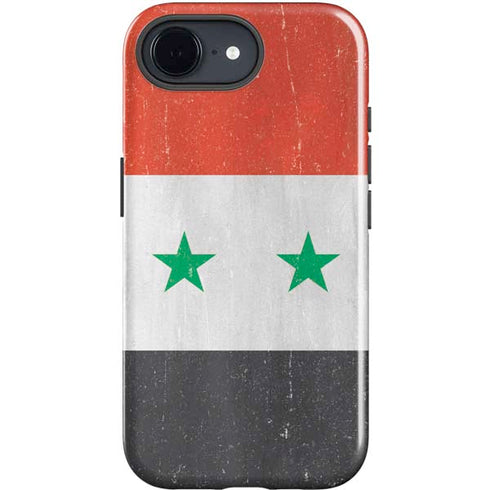 Syria Flag Distressed iPhone 16e Impact Case
