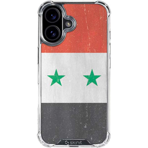 Syria Flag Distressed iPhone 17 Clear Case