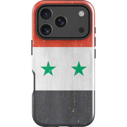 Syria Flag Distressed iPhone 18 Pro Impact Case