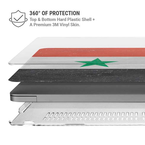 Syria Flag Distressed MacBook Pro 14in (2021-24) Case plus Skin