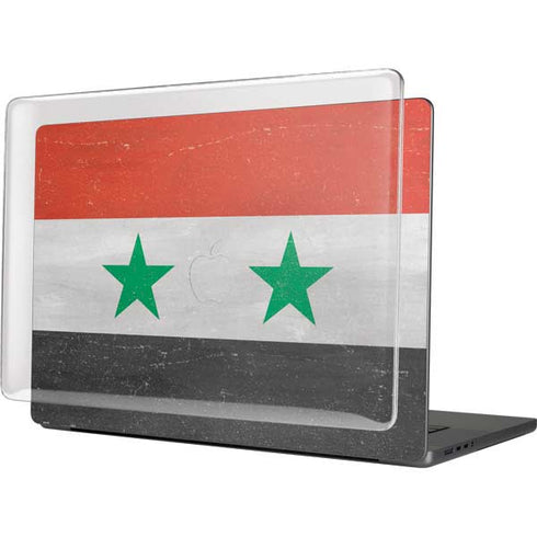 Syria Flag Distressed MacBook Cases