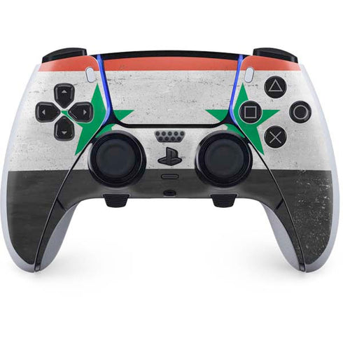 Syria Flag Distressed PS5 DualSense Edge Pro Controller Skin