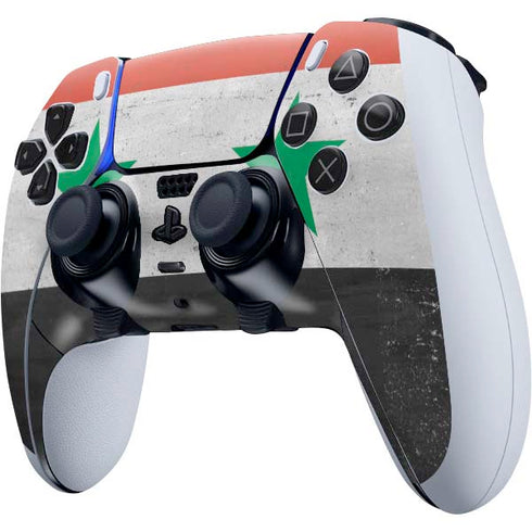 Syria Flag Distressed PS5 DualSense Edge Pro Controller Skin