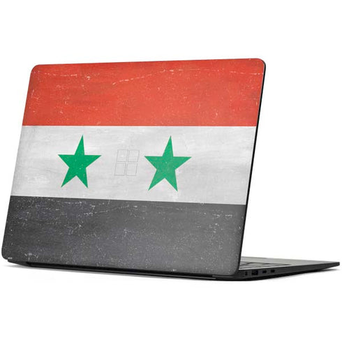 Syria Flag Distressed Surface Laptop 7 15in Skin