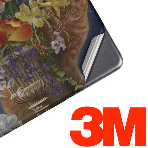 Tabby Cat with Flowers by Nene Thomas iPad Skins