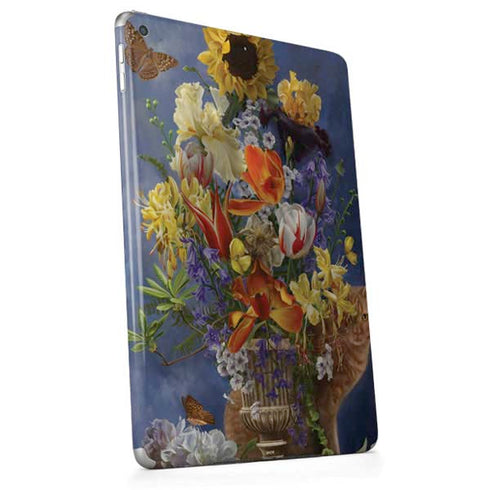 Tabby Cat with Flowers by Nene Thomas Apple iPad Skin