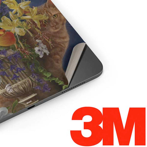 Tabby Cat with Flowers by Nene Thomas Apple iPad Pro Skin