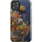 Tabby Cat with Flowers by Nene Thomas iPhone Cases