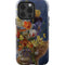 Tabby Cat with Flowers by Nene Thomas iPhone 15 Pro Impact Case