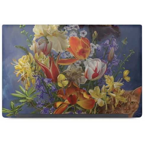 Tabby Cat with Flowers by Nene Thomas Dell Latitude Skin