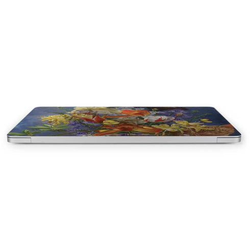 Tabby Cat with Flowers by Nene Thomas Apple MacBook Pro 16-inch Skin