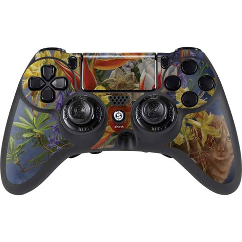 Tabby Cat with Flowers by Nene Thomas PlayStation PS4 Skins
