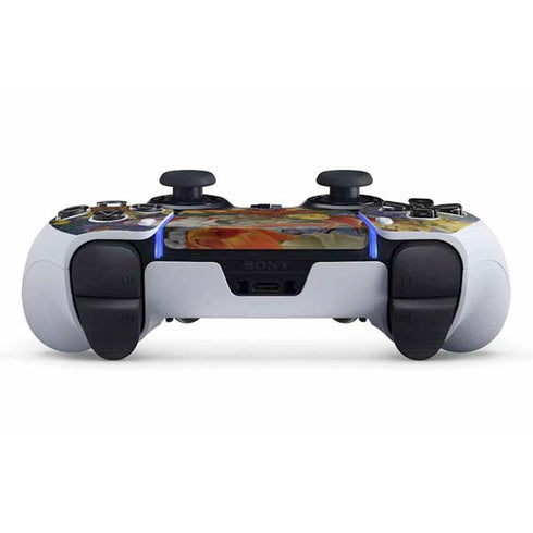 Tabby Cat with Flowers by Nene Thomas PS5 DualSense Edge Pro Controller Skin