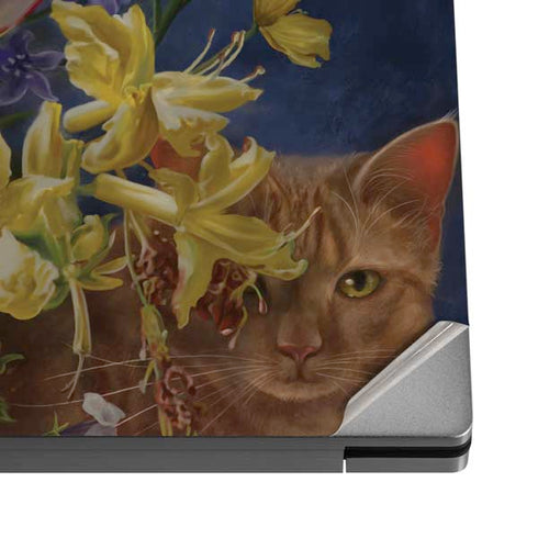 Tabby Cat with Flowers by Nene Thomas Dell XPS Skin