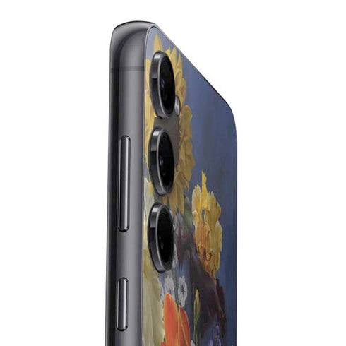 Tabby Cat with Flowers by Nene Thomas Galaxy A16 5G Skin