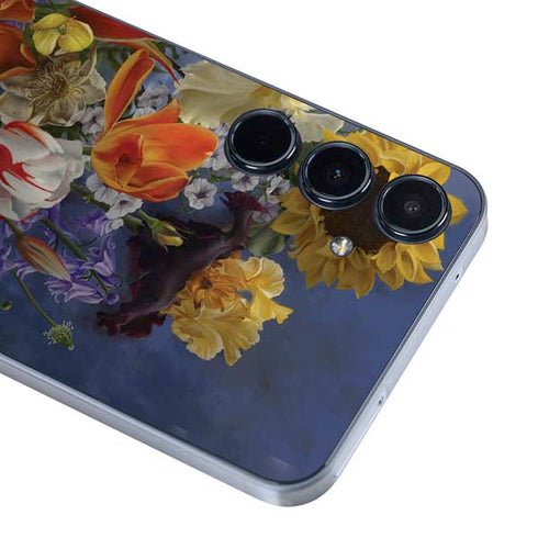 Tabby Cat with Flowers by Nene Thomas Galaxy A36 5G Skin