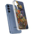 Tabby Cat with Flowers by Nene Thomas Galaxy A55 5G Clear Case