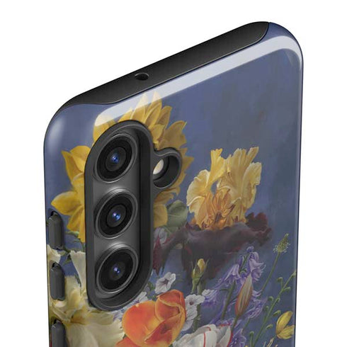 Tabby Cat with Flowers by Nene Thomas Galaxy S25 Impact Case