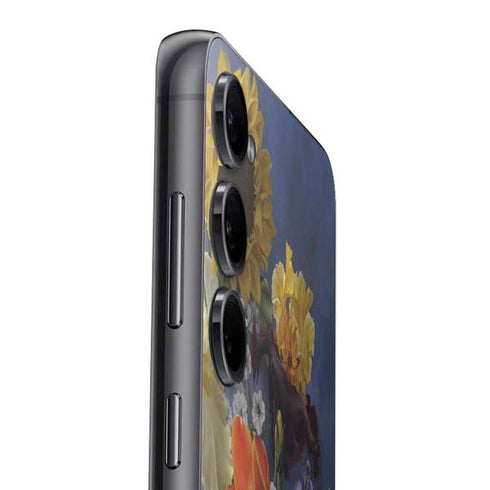 Tabby Cat with Flowers by Nene Thomas Galaxy S25 Plus Skin