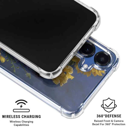 Tabby Cat with Flowers by Nene Thomas Galaxy S25 Plus Clear Case
