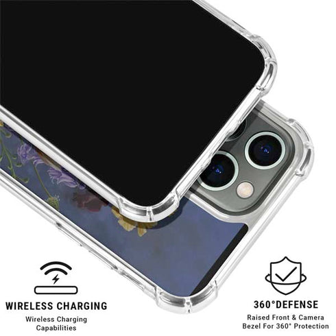 Tabby Cat with Flowers by Nene Thomas iPhone 16 Pro Clear Case