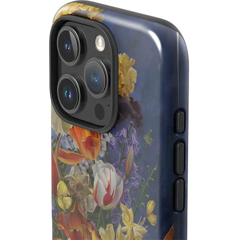 Tabby Cat with Flowers by Nene Thomas iPhone 16 Pro Impact Case