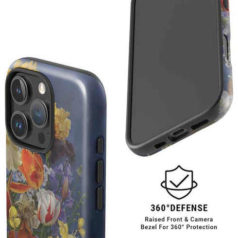 Tabby Cat with Flowers by Nene Thomas iPhone 16 Pro Max Magsafe Impact Case