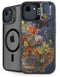 Tabby Cat with Flowers by Nene Thomas iPhone 16e Kickstand Case