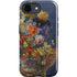 Tabby Cat with Flowers by Nene Thomas iPhone 16e Impact Case