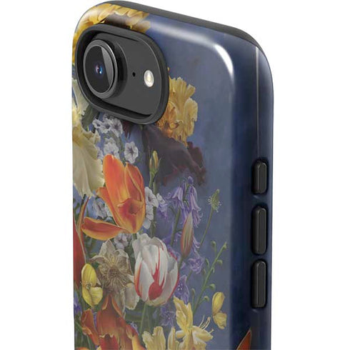 Tabby Cat with Flowers by Nene Thomas iPhone 16e Impact Case