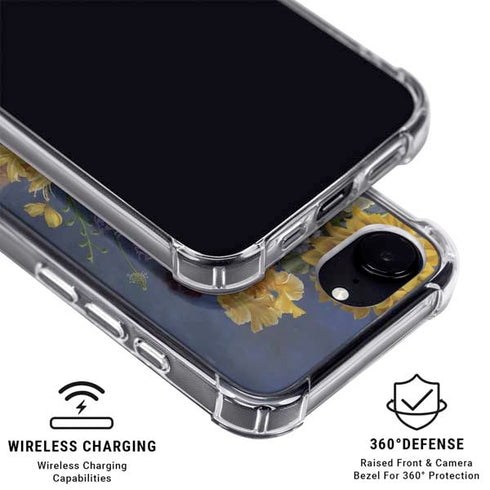 Tabby Cat with Flowers by Nene Thomas iPhone 16e MagSafe Case