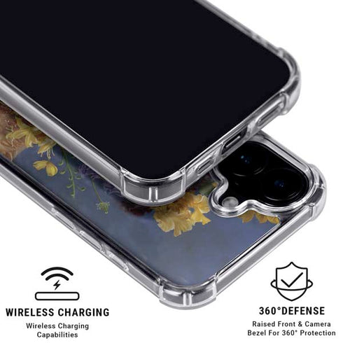 Tabby Cat with Flowers by Nene Thomas iPhone 17 MagSafe Case