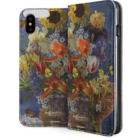 Tabby Cat with Flowers by Nene Thomas iPhone 8 Folio Case