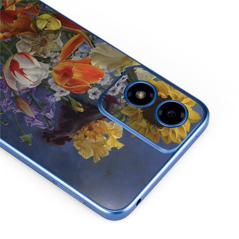 Tabby Cat with Flowers by Nene Thomas Moto G Play 4G (2024) Skin