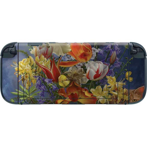 Tabby Cat with Flowers by Nene Thomas Nintendo Switch 2 (2025) with Joy-Con Skin