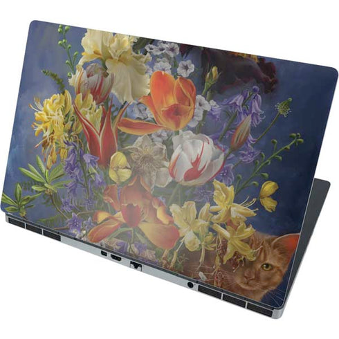Tabby Cat with Flowers by Nene Thomas Dell Precision Skin