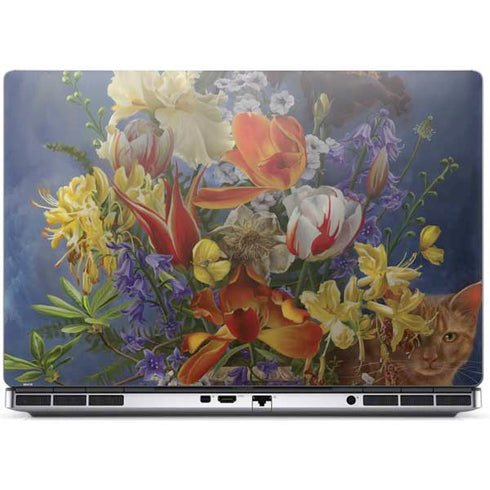 Tabby Cat with Flowers by Nene Thomas Dell Precision Skin